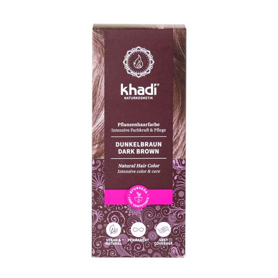 Khadi植萃髮絲增色粉深褐色